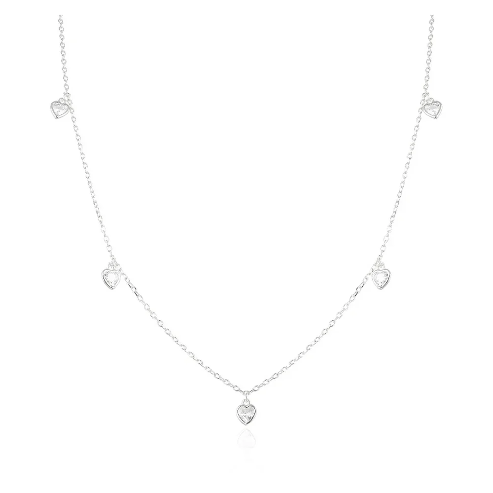 Gargantilla corazones | joyería en oro | ref. DCP9GP0004 | Gargantillas de Plata Mujer | DeColombia Joyas