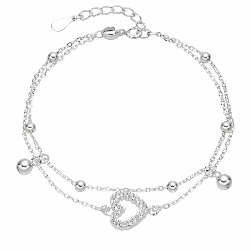 Pulsera corazón | joyería en oro | ref. DCP9PP0004 | Plata 925 | DeColombia Joyas