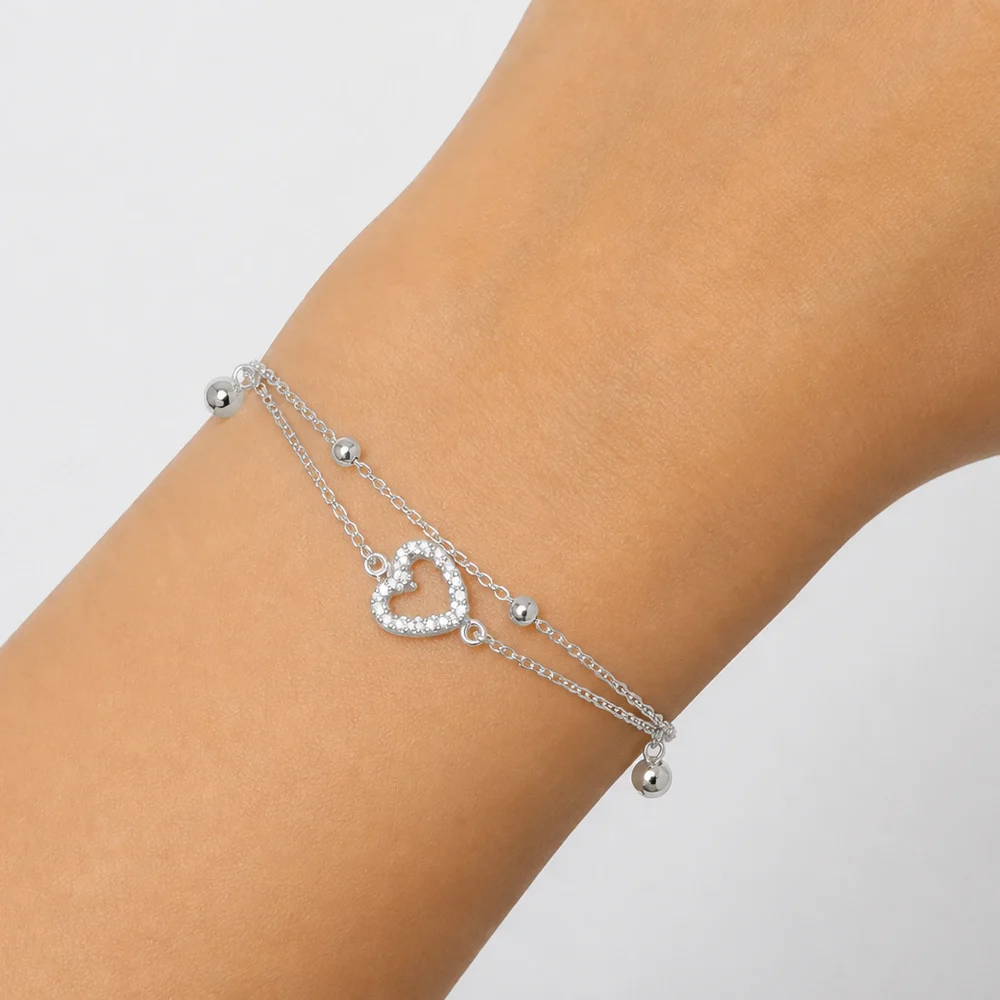 Pulsera corazón | joyería en oro | ref. DCP9PP0004 | Plata 925 | DeColombia Joyas | imagen 2