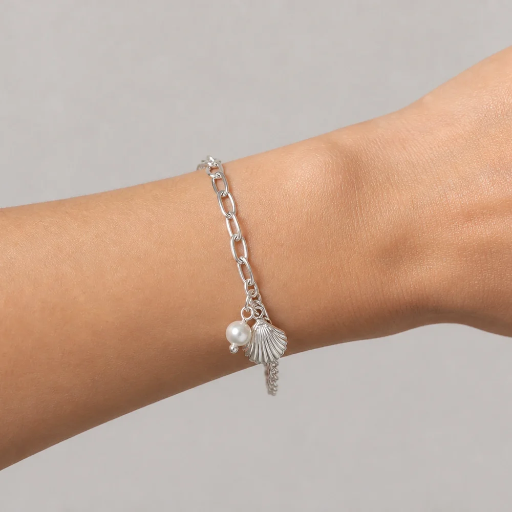 Pulsera perla concha | joyería en oro | ref. DCP9PP0005 | Plata 925 | DeColombia Joyas | imagen 2