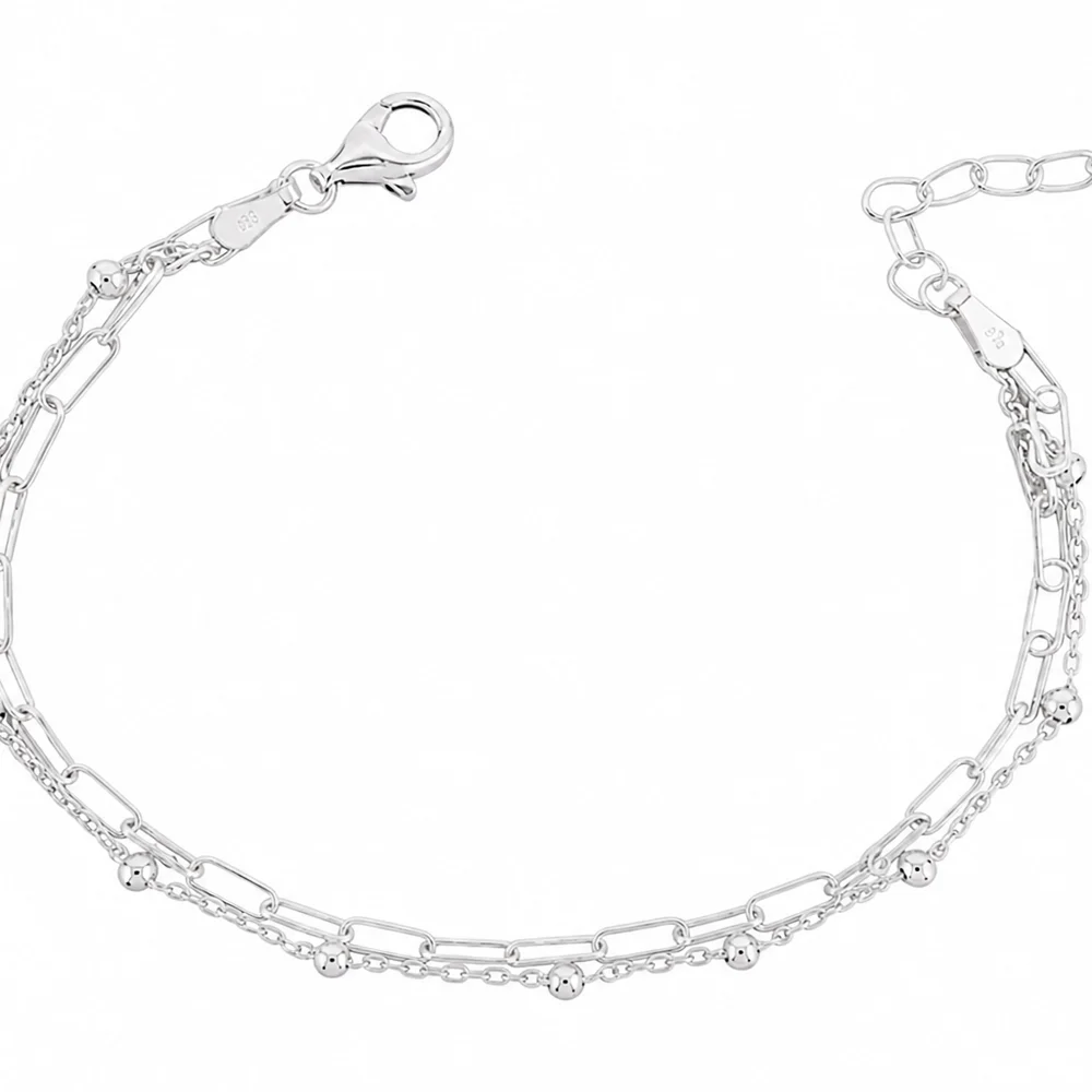 Pulsera paper clip | joyería en oro | ref. DCP9PP0007 | Plata 925 | DeColombia Joyas