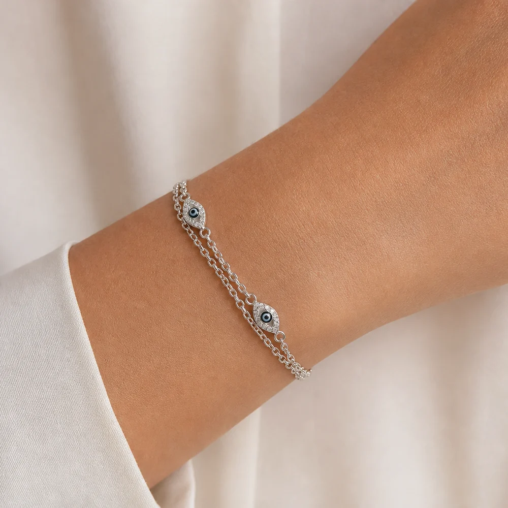 Pulsera ojo turco | joyería en oro | ref. DCP9PP0012 | Plata 925 | DeColombia Joyas | imagen 2