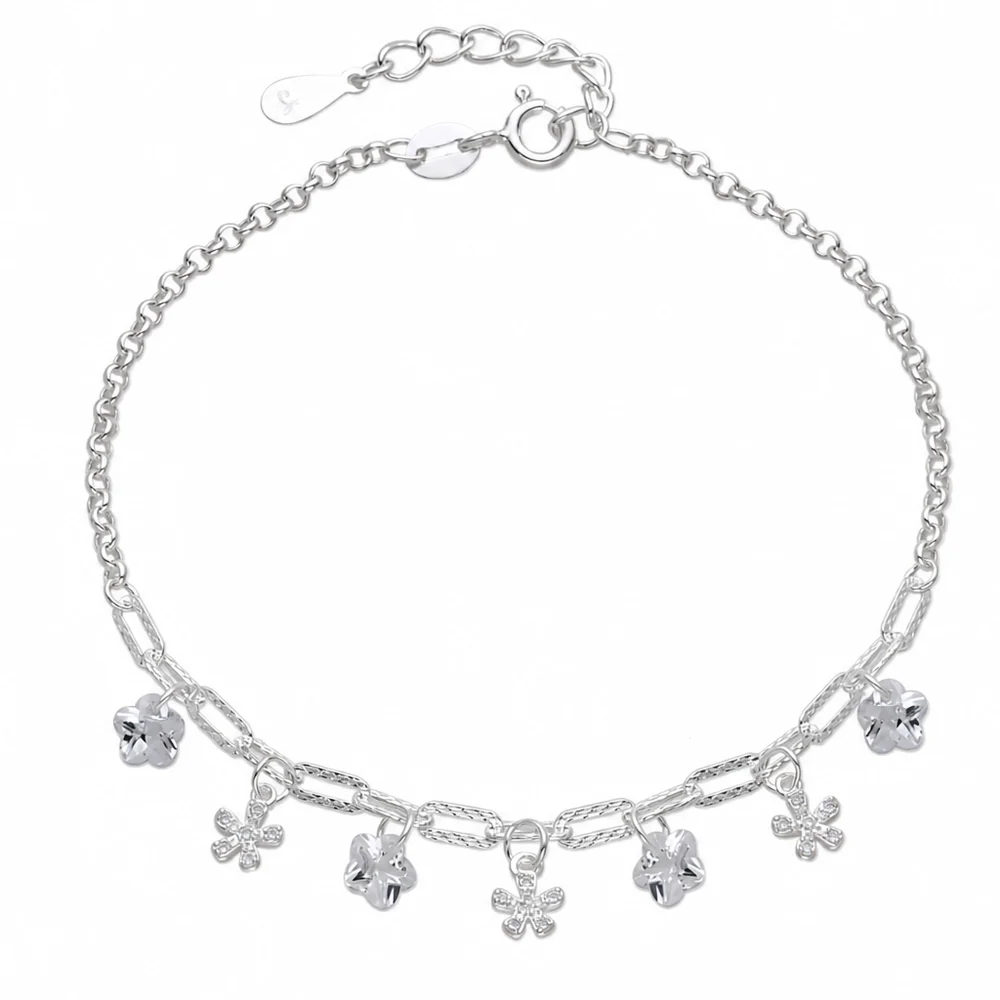 Pulsera flores | joyería en oro | ref. DCP9PP0013 | Plata 925 | DeColombia Joyas
