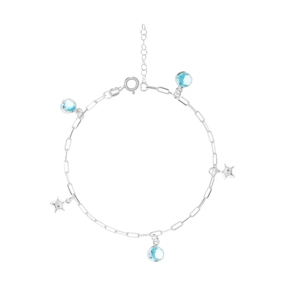 Pulsera estrellas y puntos de luz | joyería en oro | ref. DCP9PP0028 | Plata 925 | DeColombia Joyas