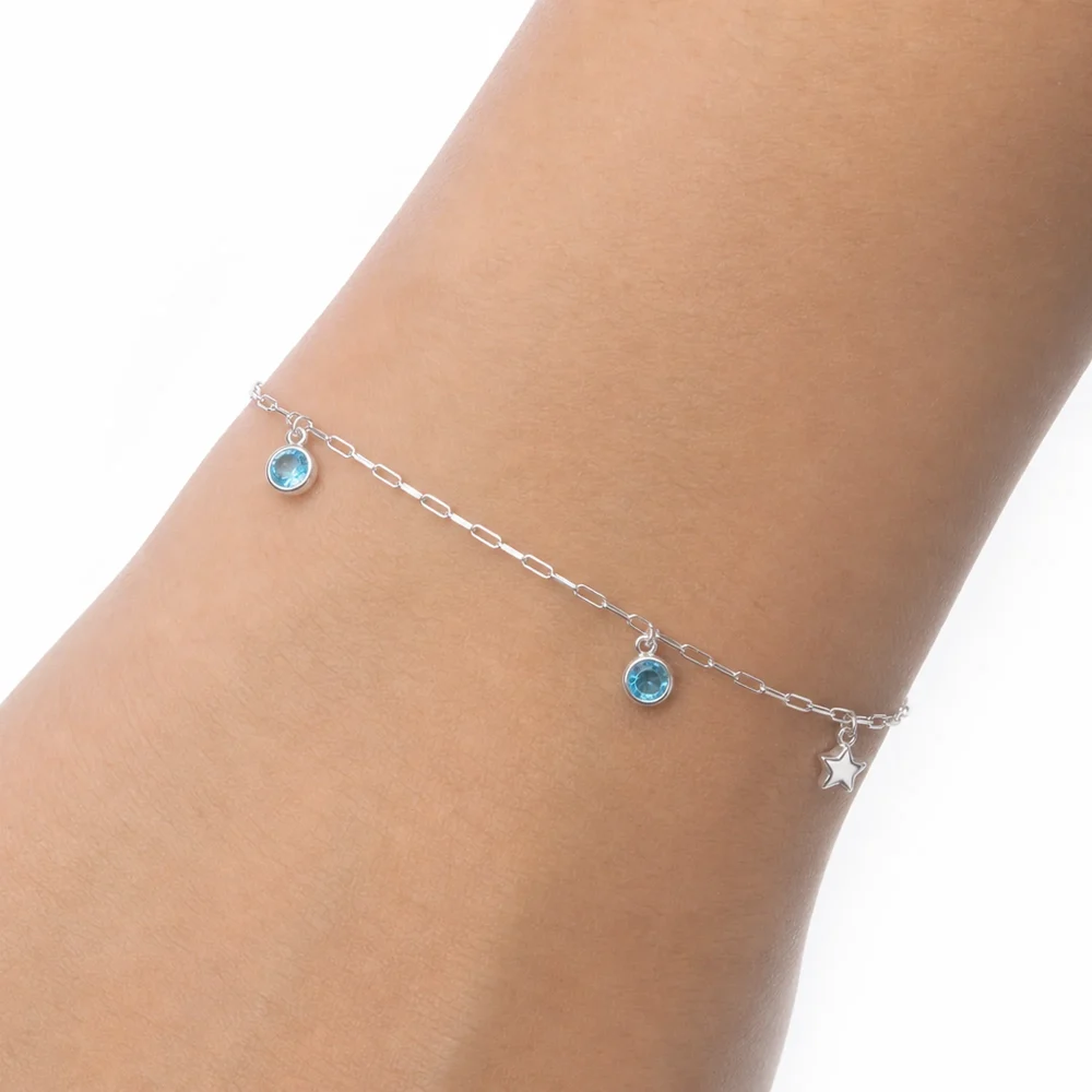 Pulsera estrellas y puntos de luz | joyería en oro | ref. DCP9PP0028 | Plata 925 | DeColombia Joyas | imagen 2