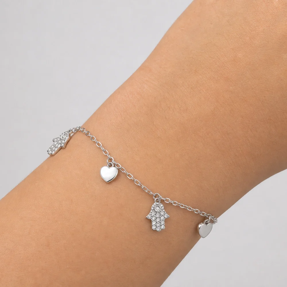 Pulsera Hamsa | joyería en oro | ref. TJP9PP0001 | Plata 925 | DeColombia Joyas | imagen 2