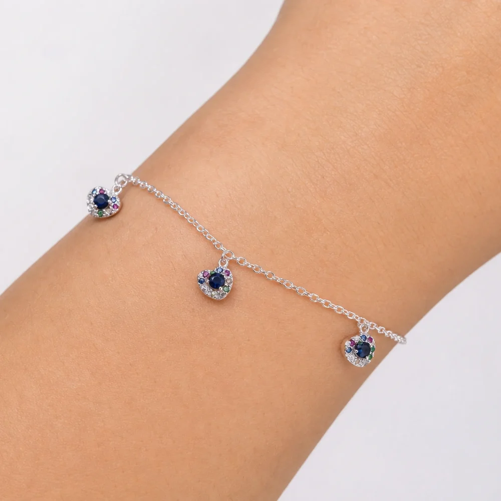 Pulsera corazones | joyería en oro | ref. TJP9PP0014 | Plata 925 | DeColombia Joyas | imagen 2