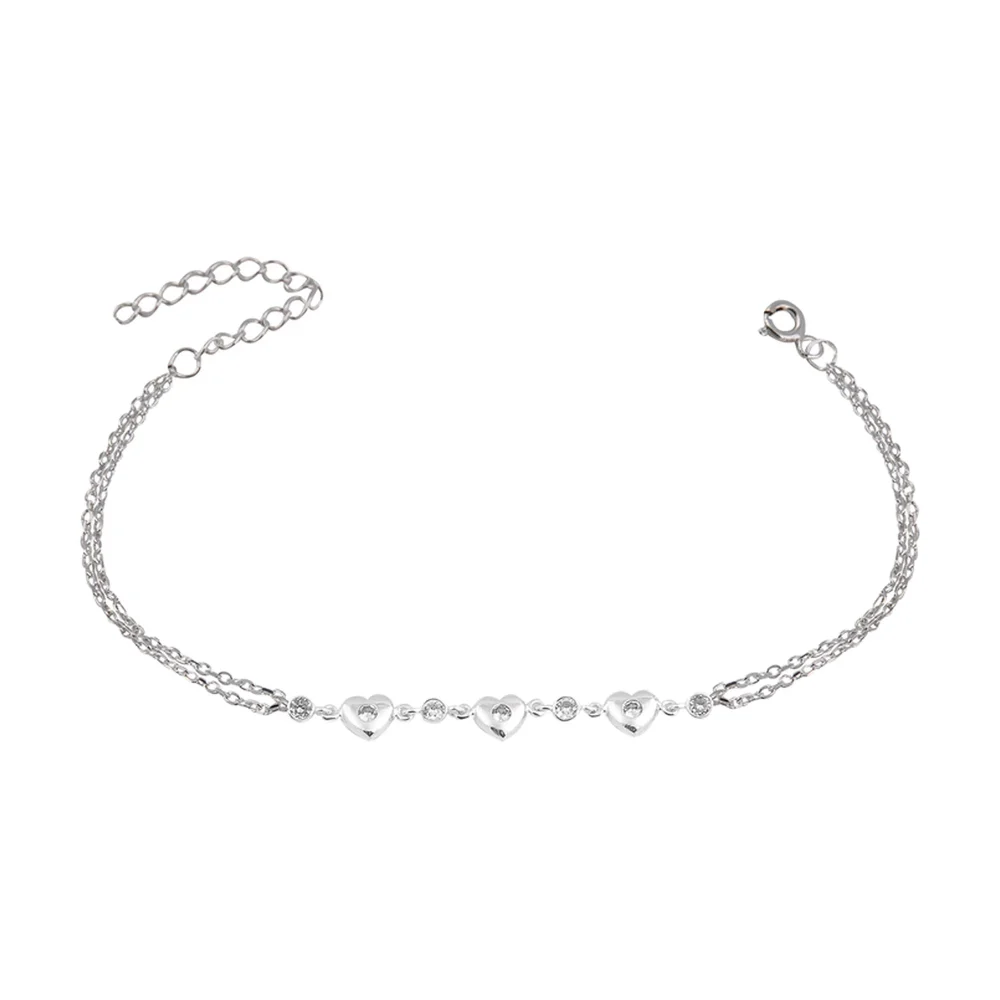 Pulsera corazones | joyería en oro | ref. TJP9PP0014 | Plata 925 | DeColombia Joyas