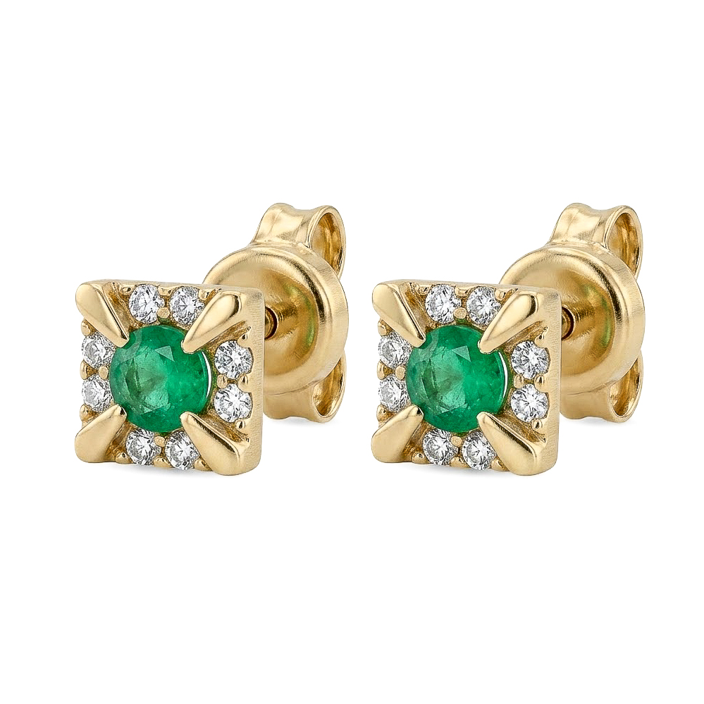 Topos Piramide | joyería en oro | ref. TO078 | Oro 18k Esmeralda | DeColombia Joyas