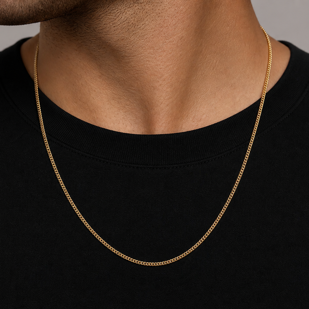 Cadena Mini Cubana | joyería en oro | ref. cd1ta14 | Oro 18k | DeColombia Joyas | imagen 2
