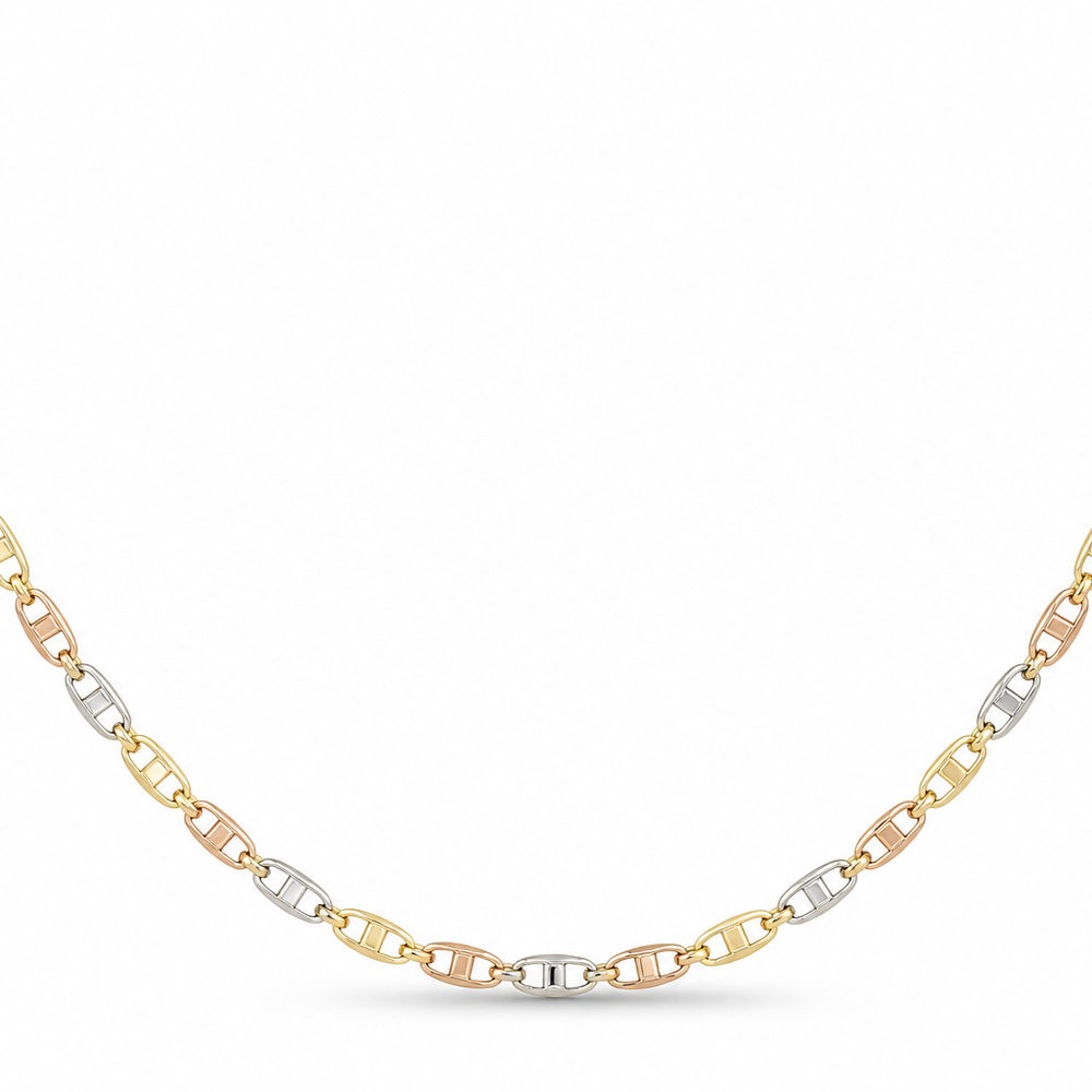 Cadena Gucci Plana 3 oros | joyería en oro | ref. cidgg29 | Oro 18k | DeColombia Joyas